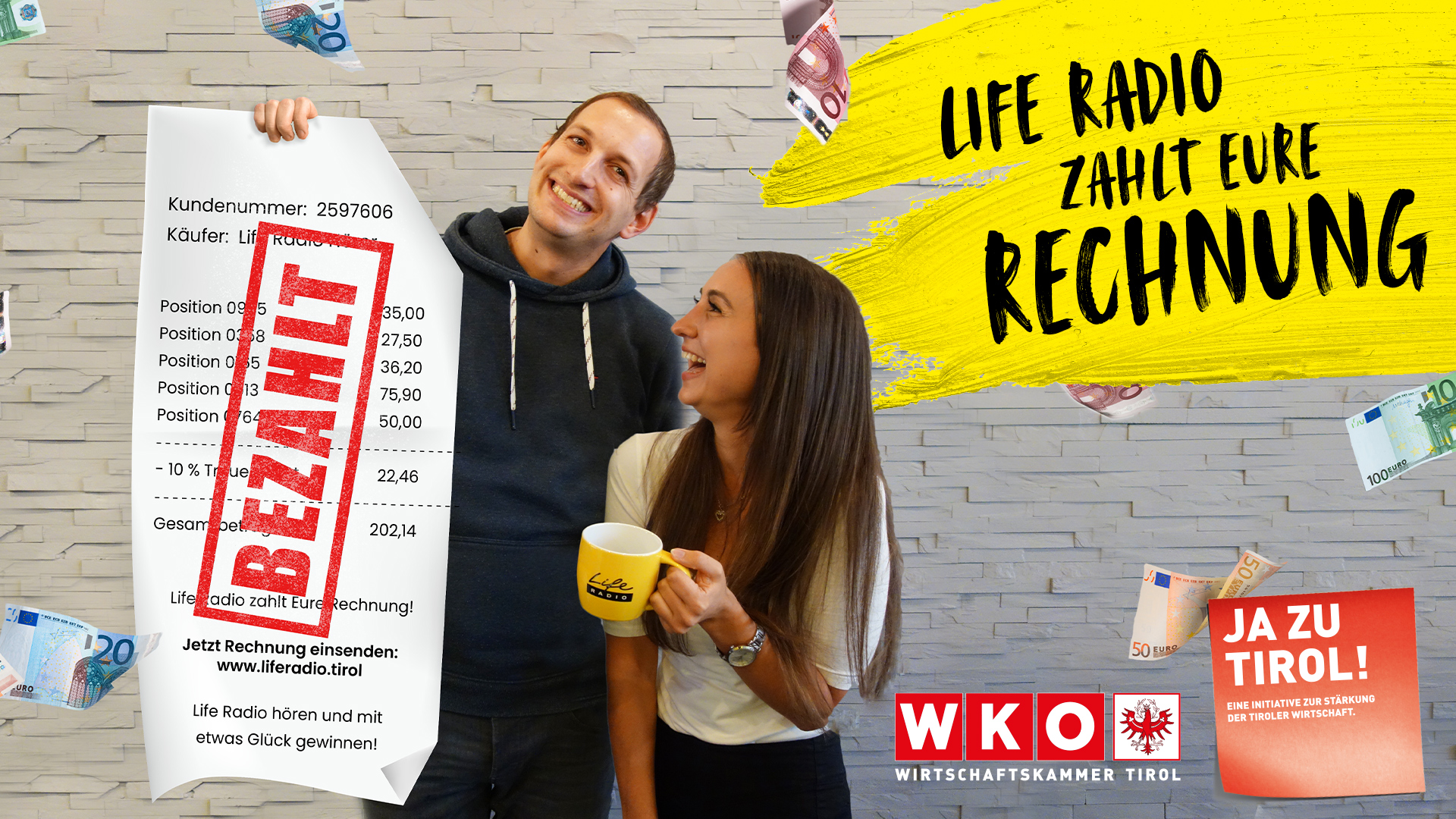 Life Radio zahlt Eure Rechnung! Life Radio Tirol » Wir